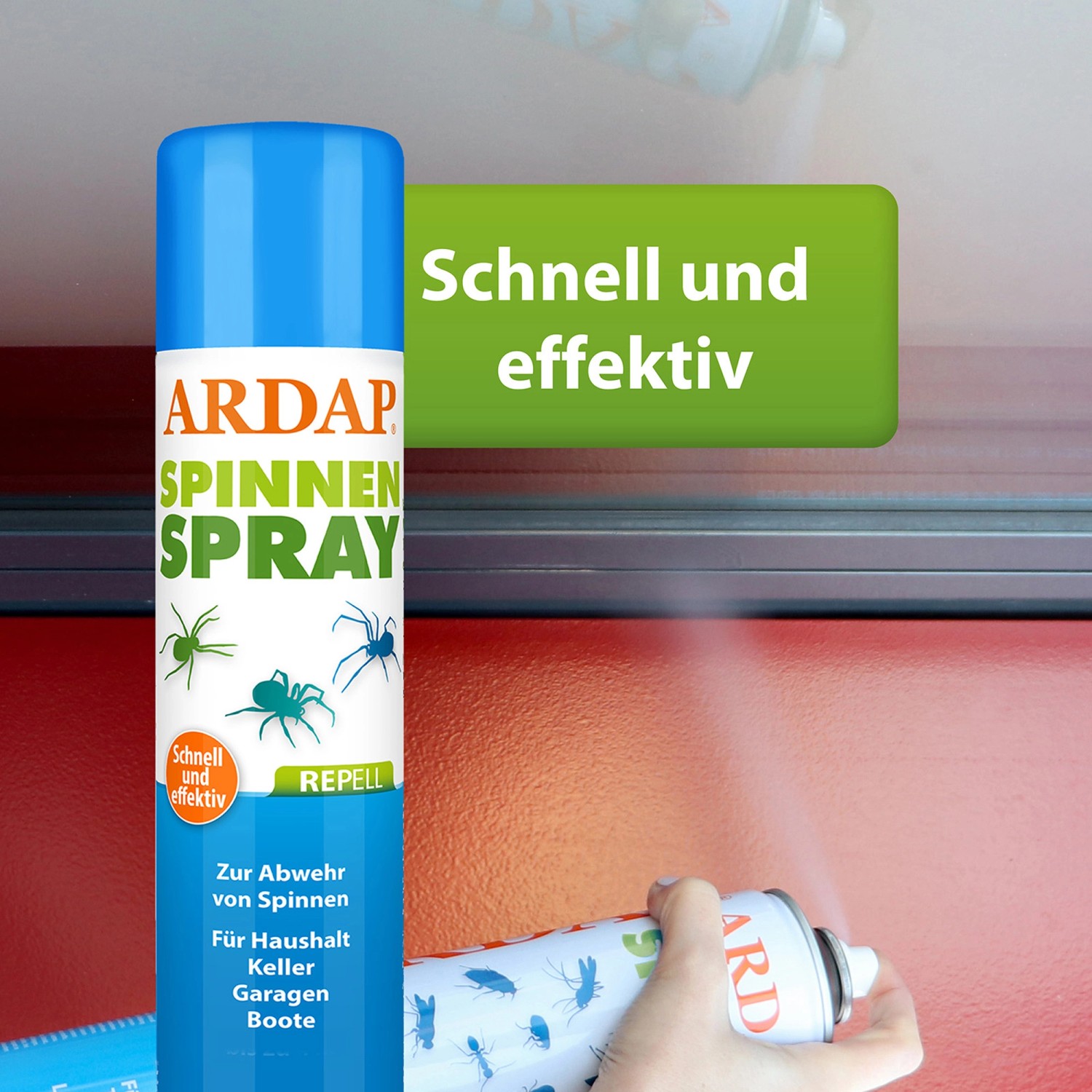 Ardap Spinnenspray 400ml zur Spinnenabwehr und Ungezieferbekämpfung im Haus.