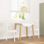 vidaXL Esszimmerstühle 2 Stk Weiß Massivholz Gummibaum 4102521_2
