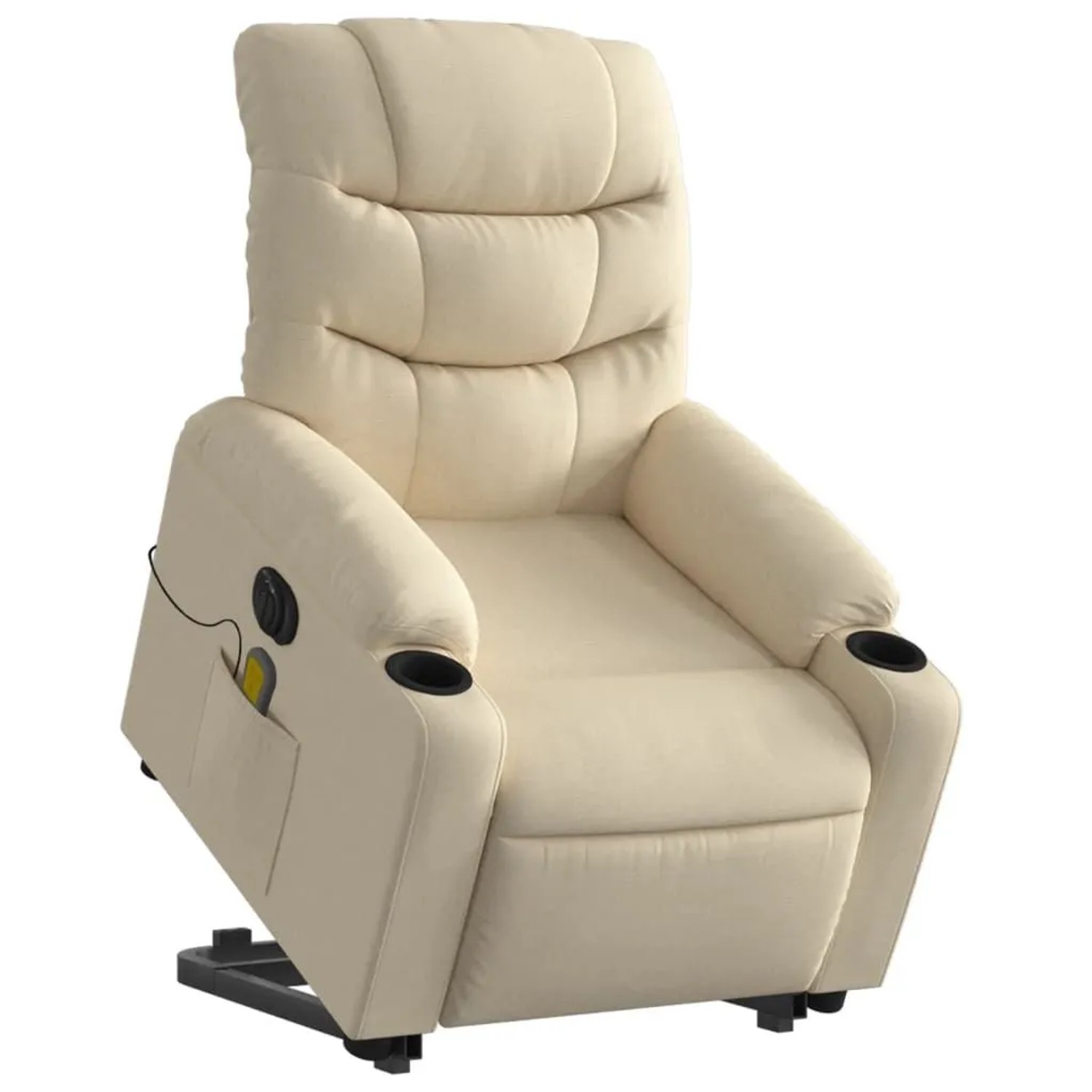 vidaXL Elektrischer Massagesessel mit Aufstehhilfe Creme Stoff 3206680 günstig online kaufen