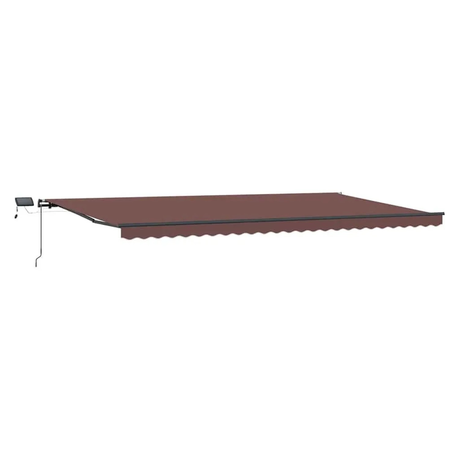 vidaXL Markise Manuell mit LEDs Braun 600x300 cm 3310222