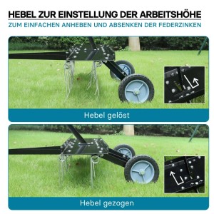Wiltec Vertikutierer 100Cm Für Aufsitzmäher Rasenlüfter Rasenpflege Rasentraktor