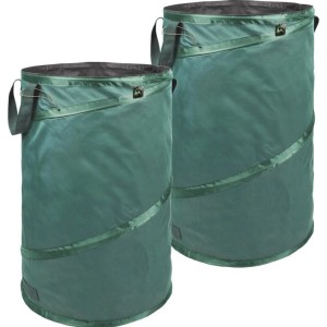 TTL GARDEN Pop Up Laubsack PREMIUM 120 L 2er Set – Gartensack Grün 220 g/qm Selbststehend