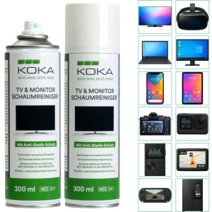 KOKA 2x TV & Monitor Schaumreiniger je 300ml