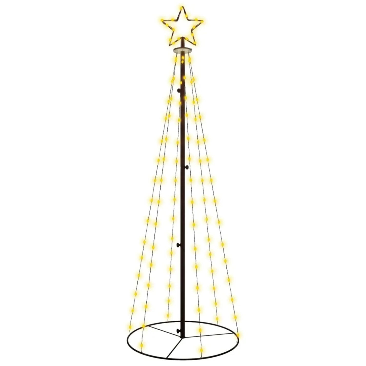 vidaXL LED-Weihnachtsbaum Kegelform Warmweiß 108 LEDs 70x180 cm