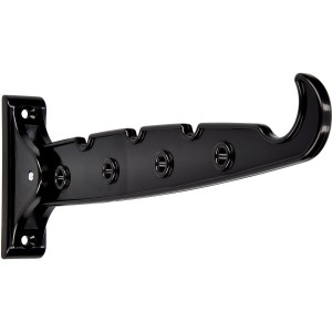 Schwarzer Siro Kleiderlüfter mit Klapphaken H200 aus Kunststoff für 4 Kleiderbügel.