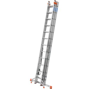 Krause Tribilo Vielzweckleiter 3x8 Sprossen mit Treppenfunktion, Aluminium