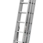 Krause Tribilo Vielzweckleiter 3x8 Sprossen mit Treppenfunktion, Aluminium