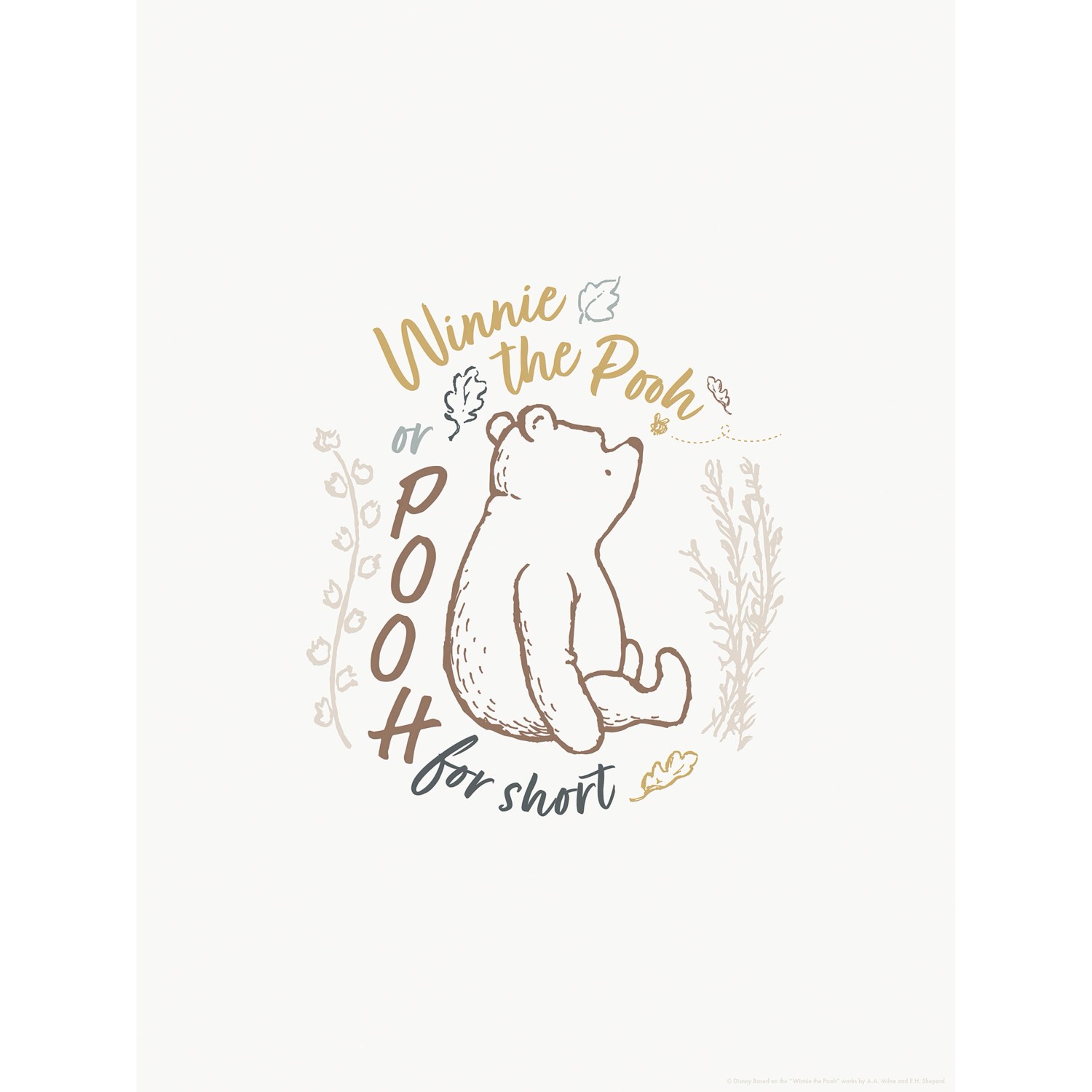 Komar Wandbild Disney Winnie the Pooh for Short 30 cm x 40 cm Beige günstig online kaufen