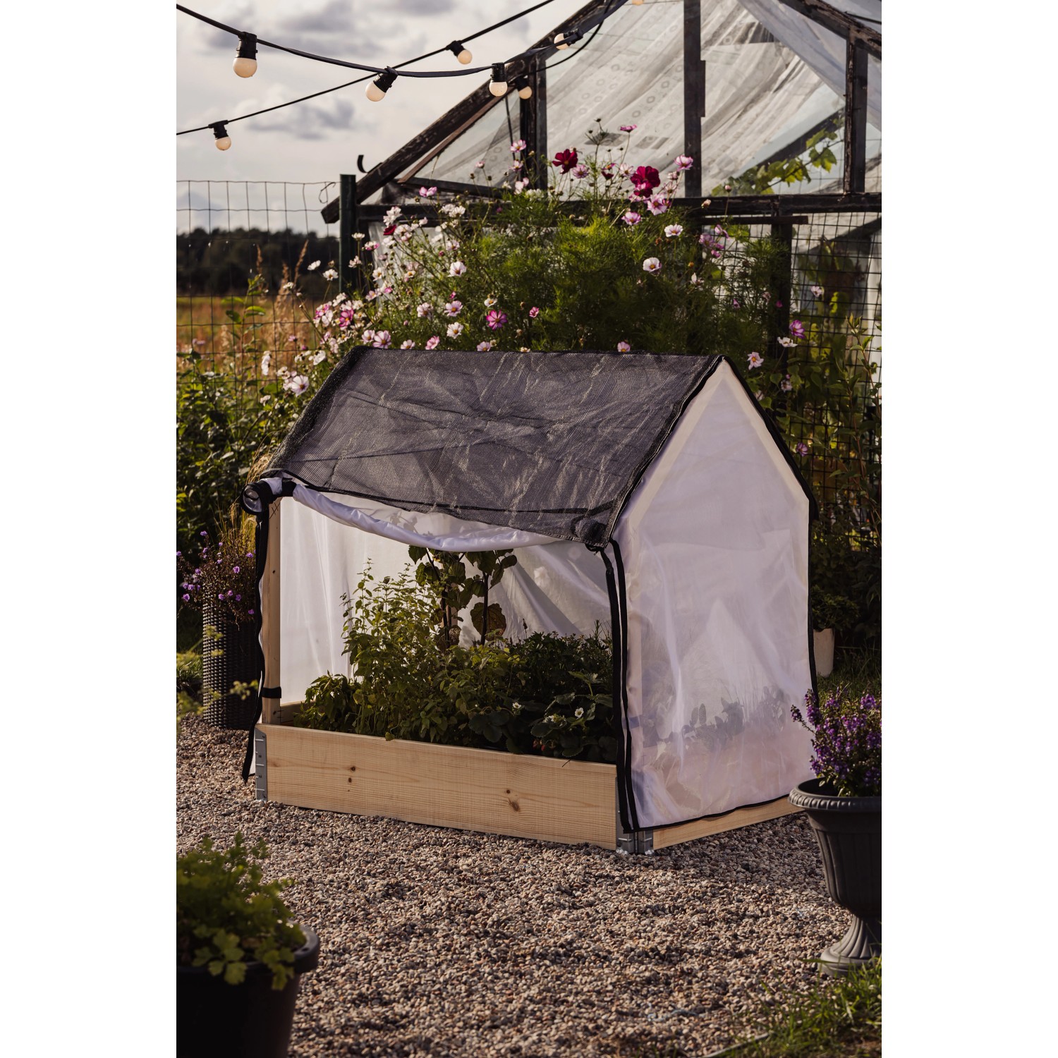 Upyard 3-in-1 Pflanzenschutz mit Holzrahmen 115 cm x 75 cm_8