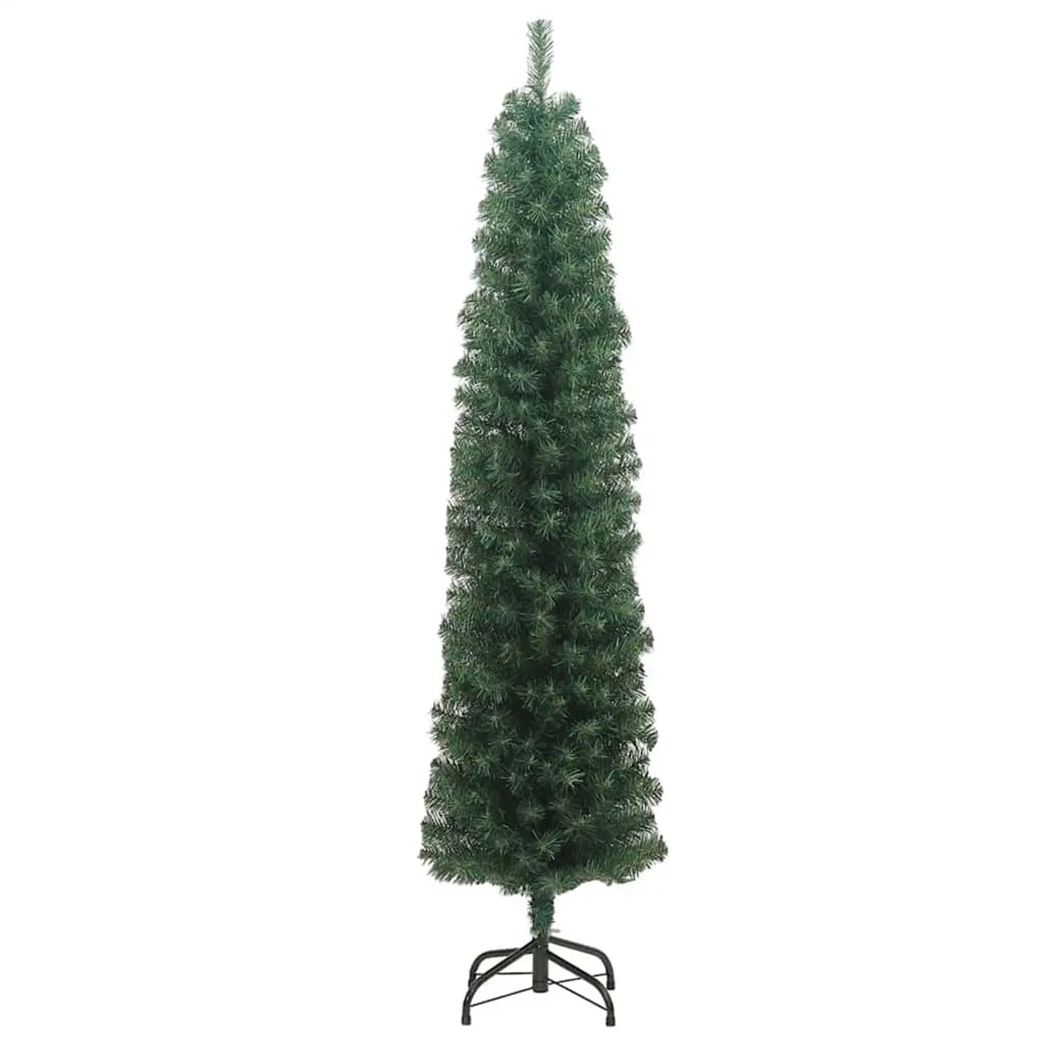vidaXL Künstlicher Weihnachtsbaum Schlank mit Ständer Grün 180 cm PVC 320950