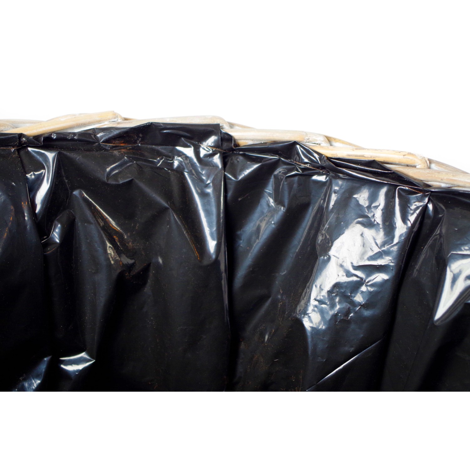 Kobolo Rattan Übertopf Kubu Grey - Handgeflochtener Pflanzkorb 54 Cm