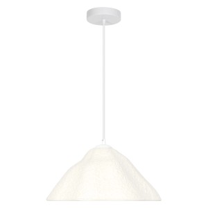 Weiße Ledvance Pendelleuchte Decor Lotus Leaf, 166,2 cm hoch, für E14/E27 Leuchtmittel.