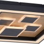 Moderne LED-Deckenleuchte Eliza von Paul Neuhaus, Holzoptik, 48x48 cm.