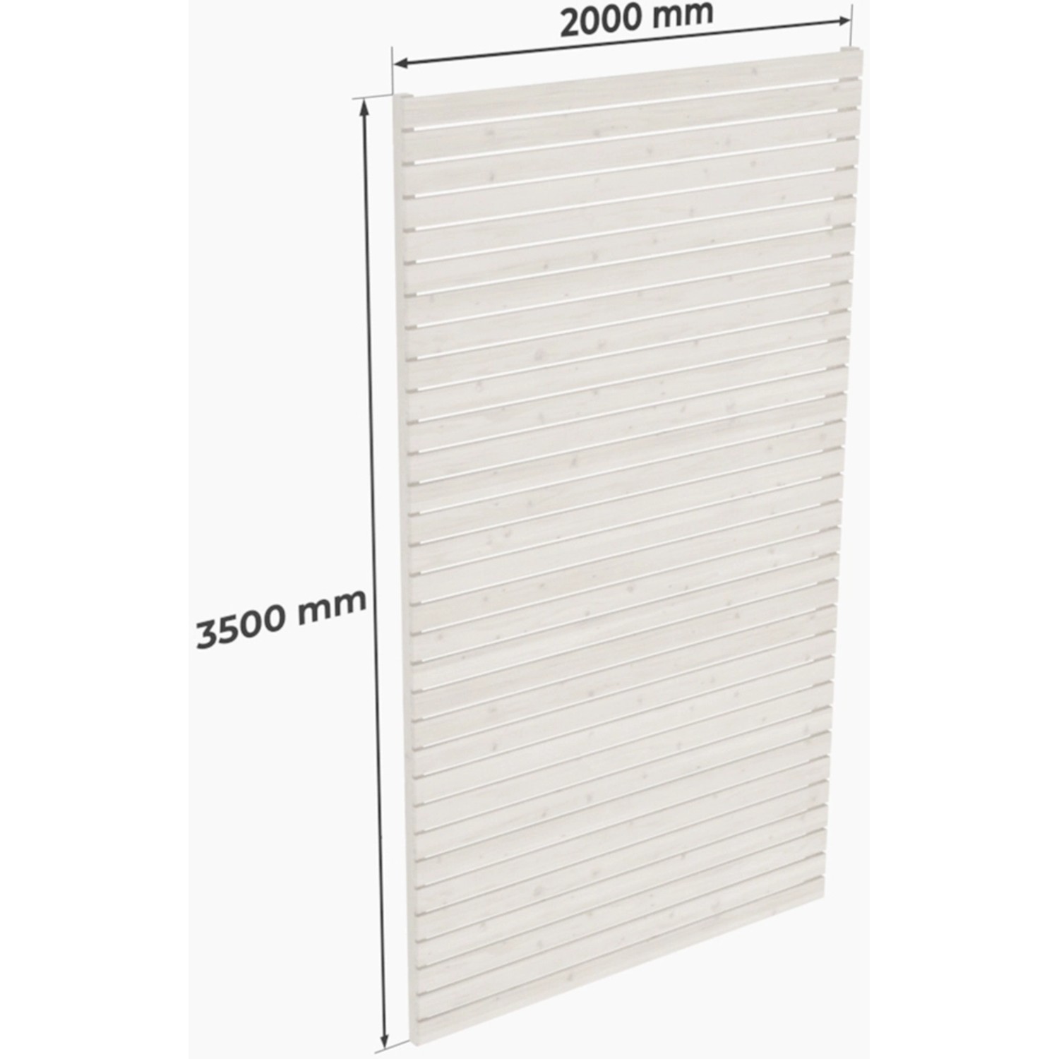 Holzbrüder Carport-Seitenwand Ralf Fichte 350 cm x 200 cm Reinweiß günstig online kaufen