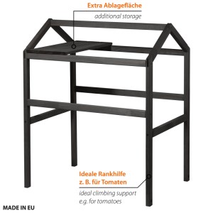 Dobar Pflanzturm-Aufsatz Kubus 2.0 mit Ablage 74 cm x 54 cm Anthrazit FSC®