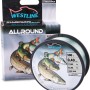 Westline Allround Angelschnur, 0,40 mm, olivgrün, auf Spule und in Verpackung.