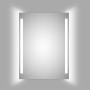 DSK LED-Lichtspiegel Silver Conde Light, 80x60 cm, mit seitlicher Beleuchtung für Badezimmer.