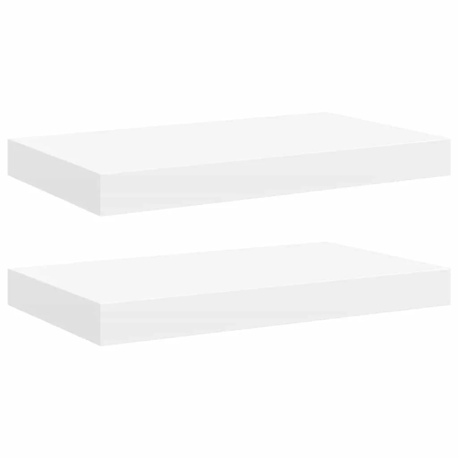 vidaXL Schweberegale 2 Stk Weiß 40x23x3,8 cm MDF 323806