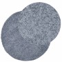 Blauer, runder Hochflor Teppich Shaggy (200 cm) von vidaXL.