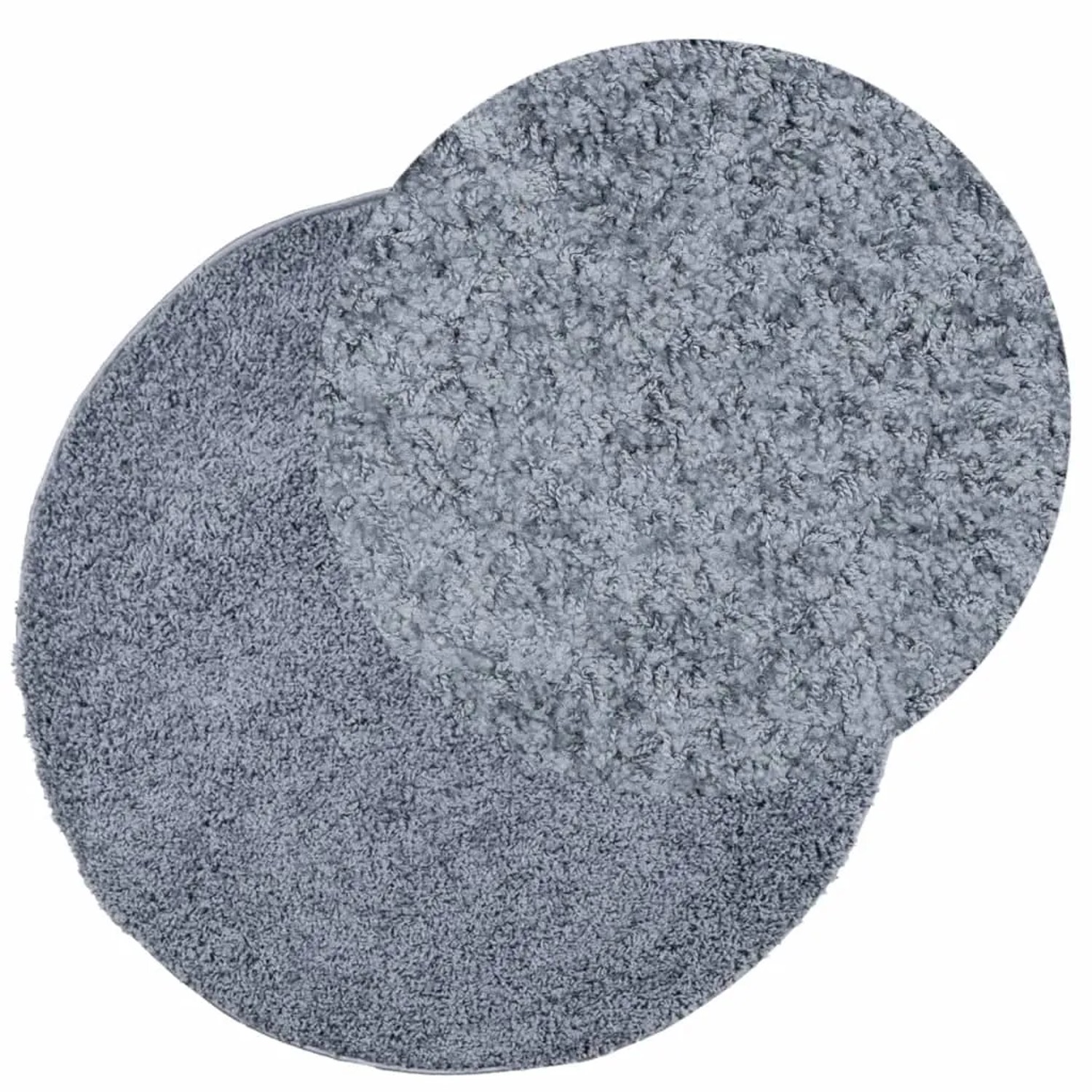 Blauer, runder Hochflor Teppich Shaggy (200 cm) von vidaXL.