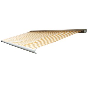 Ersatzbezug für Markise, gelb-weiß gestreift, aus Polyester. Passend für Markise T122.