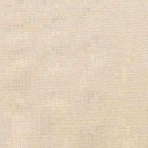 Detailaufnahme des cremefarbenen Stoffbezugs vom vidaXL Bettgestell.