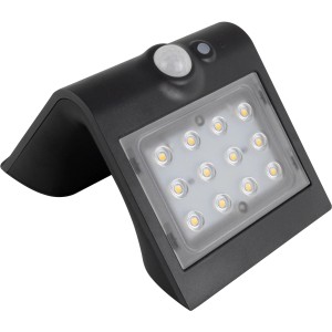 REV Ritter LED-Solarleuchte Butterfly, anthrazit, mit Bewegungsmelder. Solar-Wandleuchte für den Außenbereich.