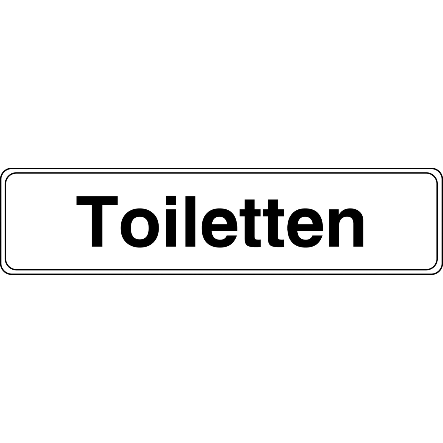 Signum Safety Signs Tür-/Hinweisschild Toiletten 4,8 cm x 20 cm Weiß
