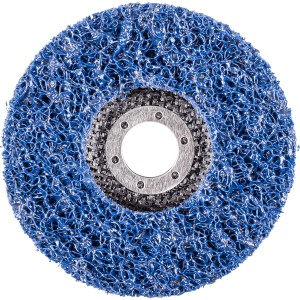 Pferd Vlieswerkzeug PCLD Plus, 115 mm, blaue Schleifscheibe für Schleifmaschinen.