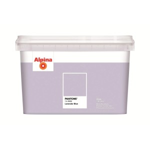 Alpina Innenfarbe Pantone Lavender Blue 2,5 l. Matter Lila-Grau Wandfarbe für Wände und Decken.