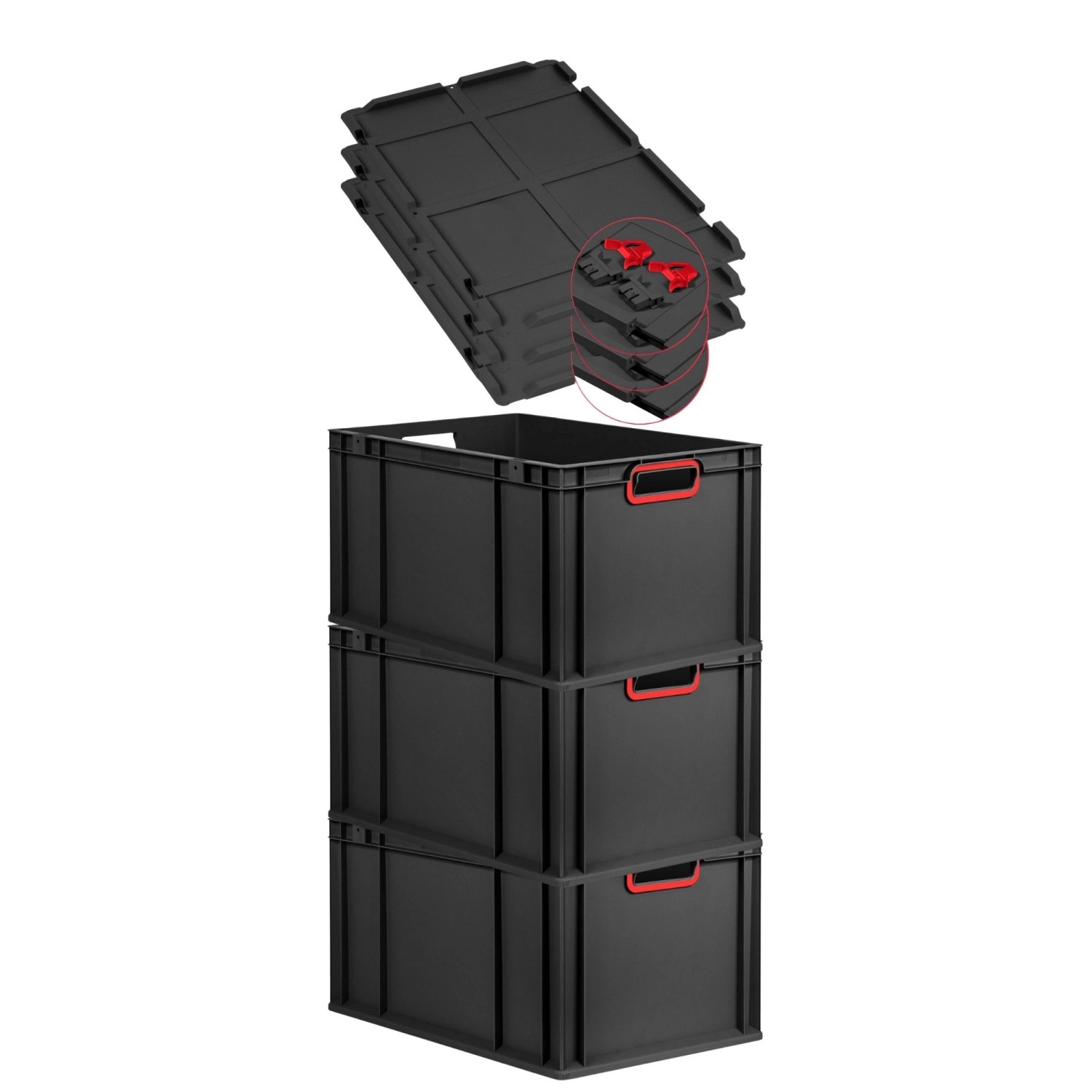 PROREGAL SuperSparSet 3x Eurobox Nextgen Color Mit Scharnierdeckel HxBxT 32 günstig online kaufen