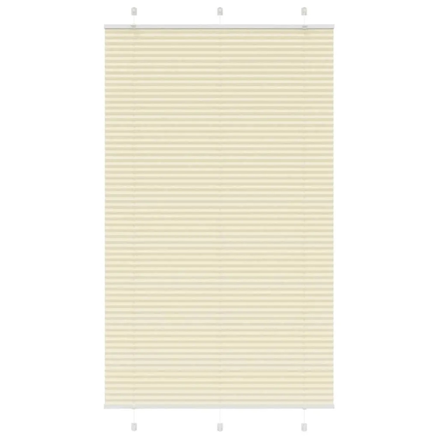 vidaXL Plissee Creme 115x200 cm Stoffbreite 114,4 cm Polyester 4015316 günstig online kaufen