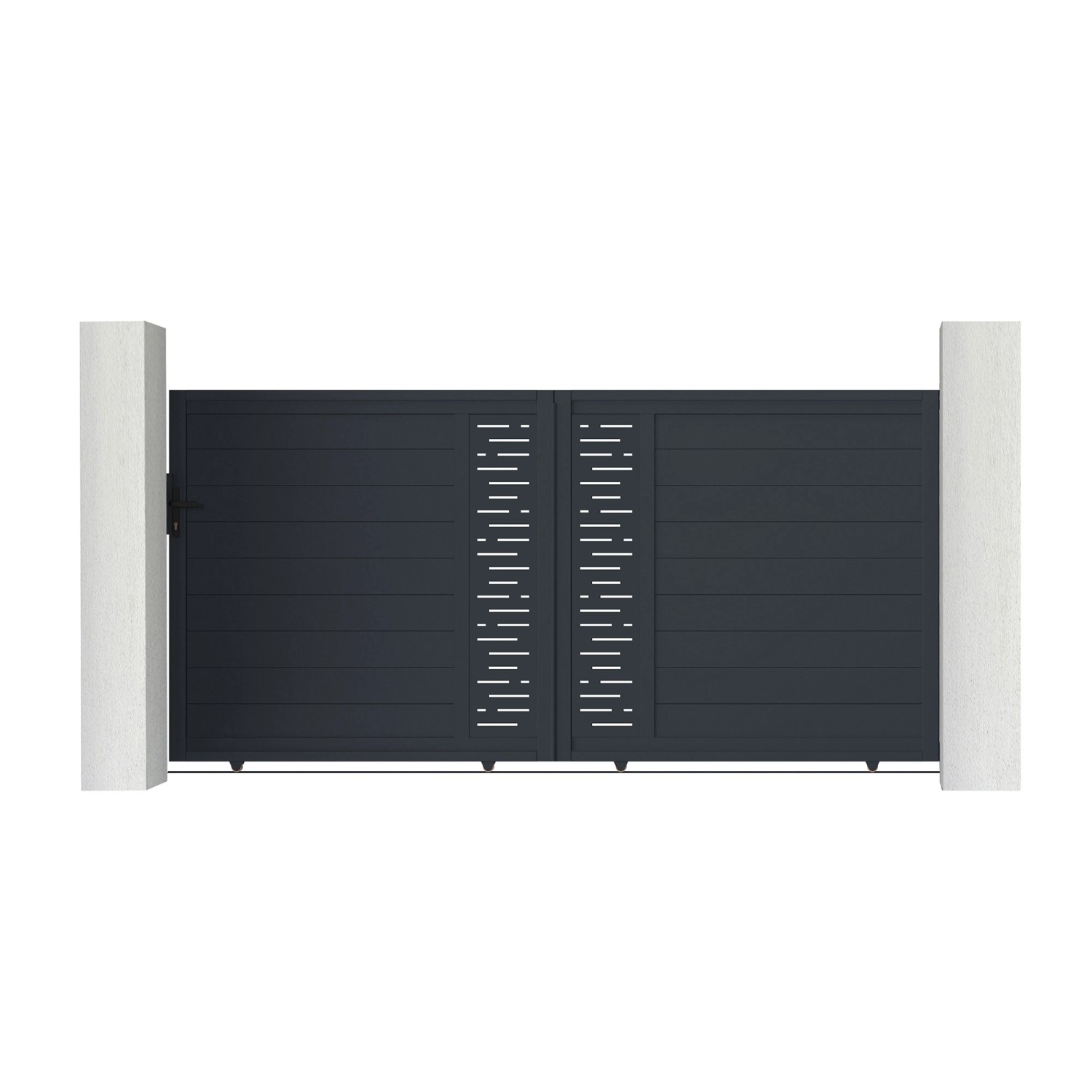 Casanoov Schiebetor 3M Arlberg H 160Cm & Gartentür 1M Arlberg H 160Cm Alumi günstig online kaufen