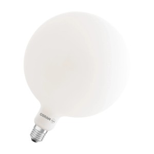 Osram LED-Lampe E27 in Globeform, 7.3W, warmweiß (2700K), Durchmesser 20cm.