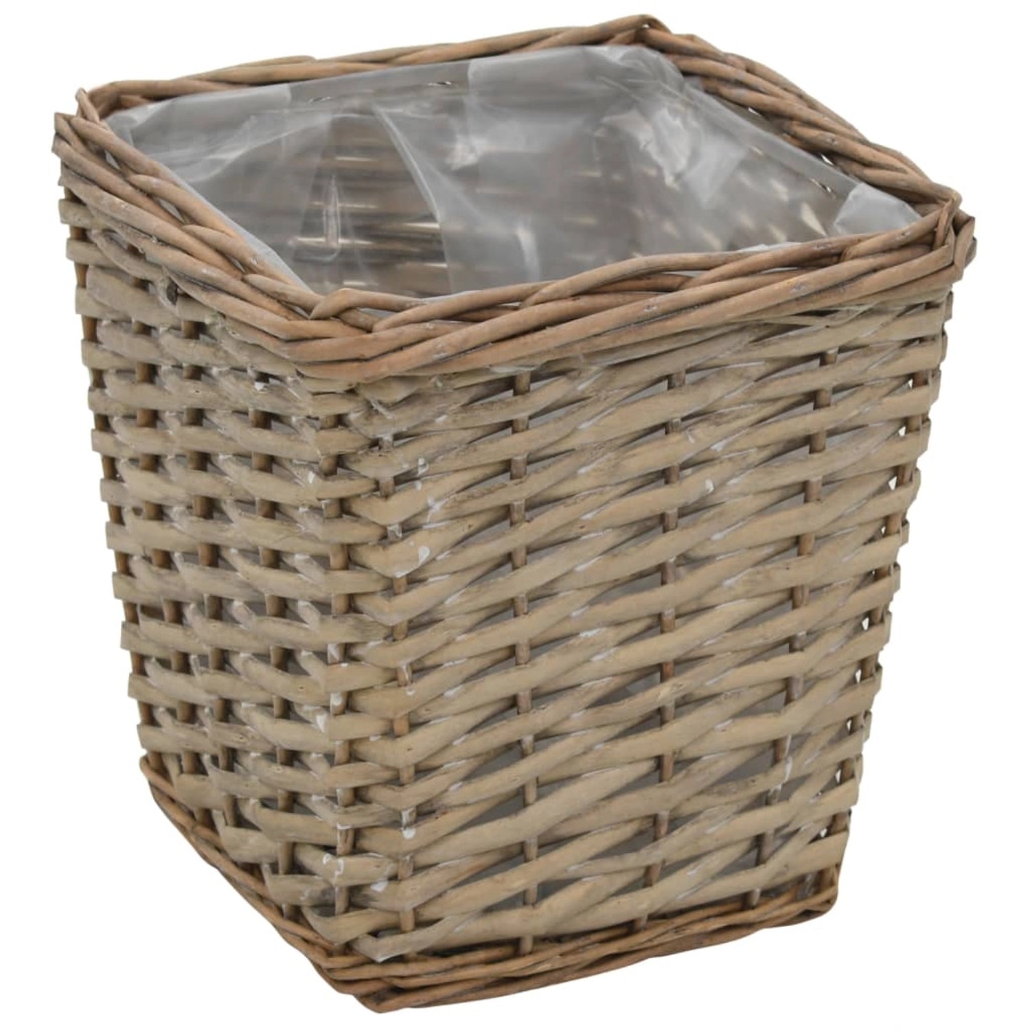 furnicato Hochbeet, Weide, mit PE-Auskleidung. Pflanzkorb für Garten, Balkon oder Terrasse.