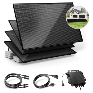 Solakon Balkonkraftwerk 2000W Solaranlage mit Gartenhalterung Steckerfertig Komplettset Photovoltaik 800W Kabellänge 10m