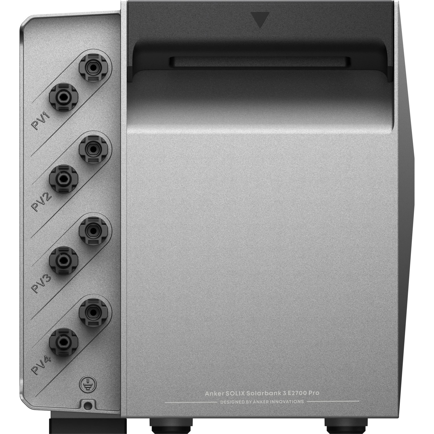 Anker Solix Solarbank 3 E2700 Pro, silberne Powerstation mit 4 PV-Eingängen für Balkonkraftwerke.