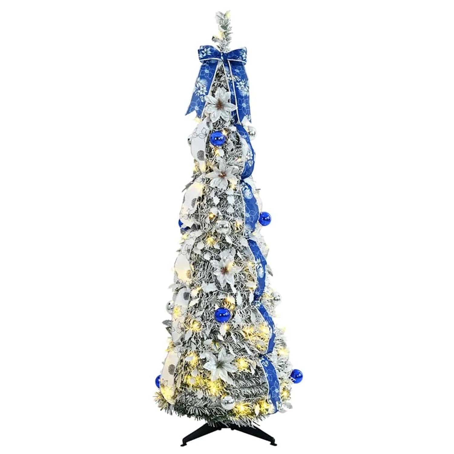 vidaXL Künstlicher Weihnachtsbaum mit 100 LEDs Grün 150 cm PVC 42018635