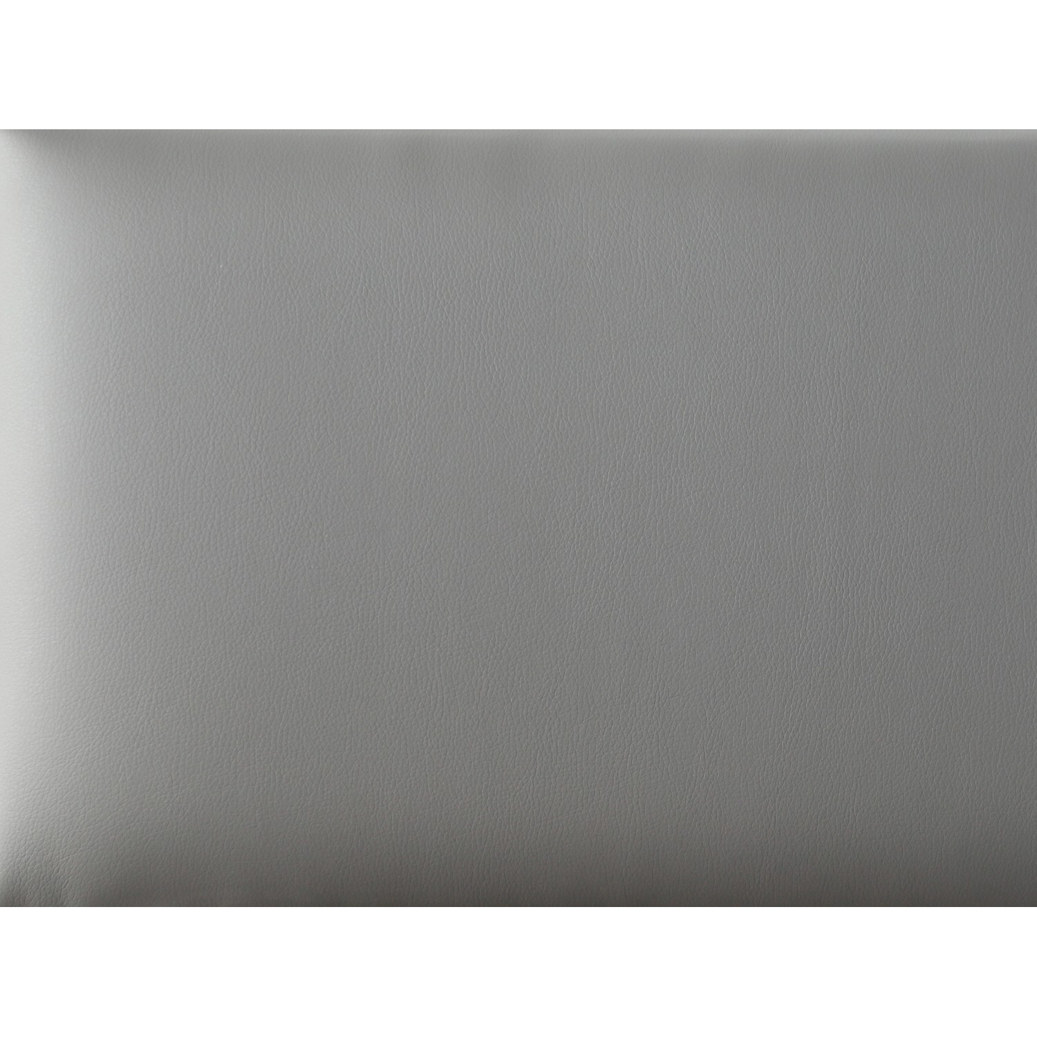 Graues Wandkissen in Lederoptik, rechteckig, 60x30 cm. Dekoratives Wandpaneel zur Wandgestaltung.