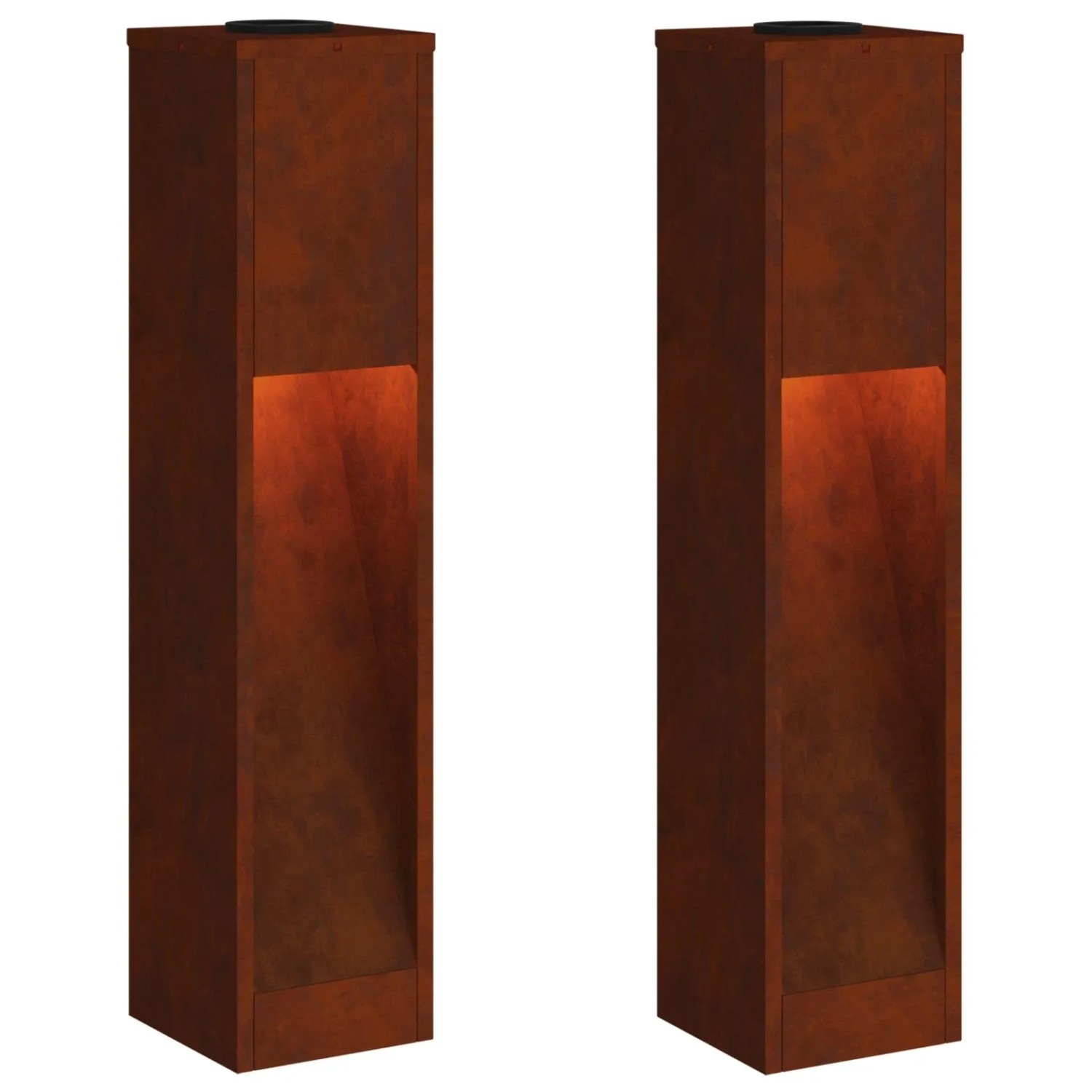 vidaXL Solar LED Wegeleuchte 2 Stk Bronze Wetterfeststahl 879722