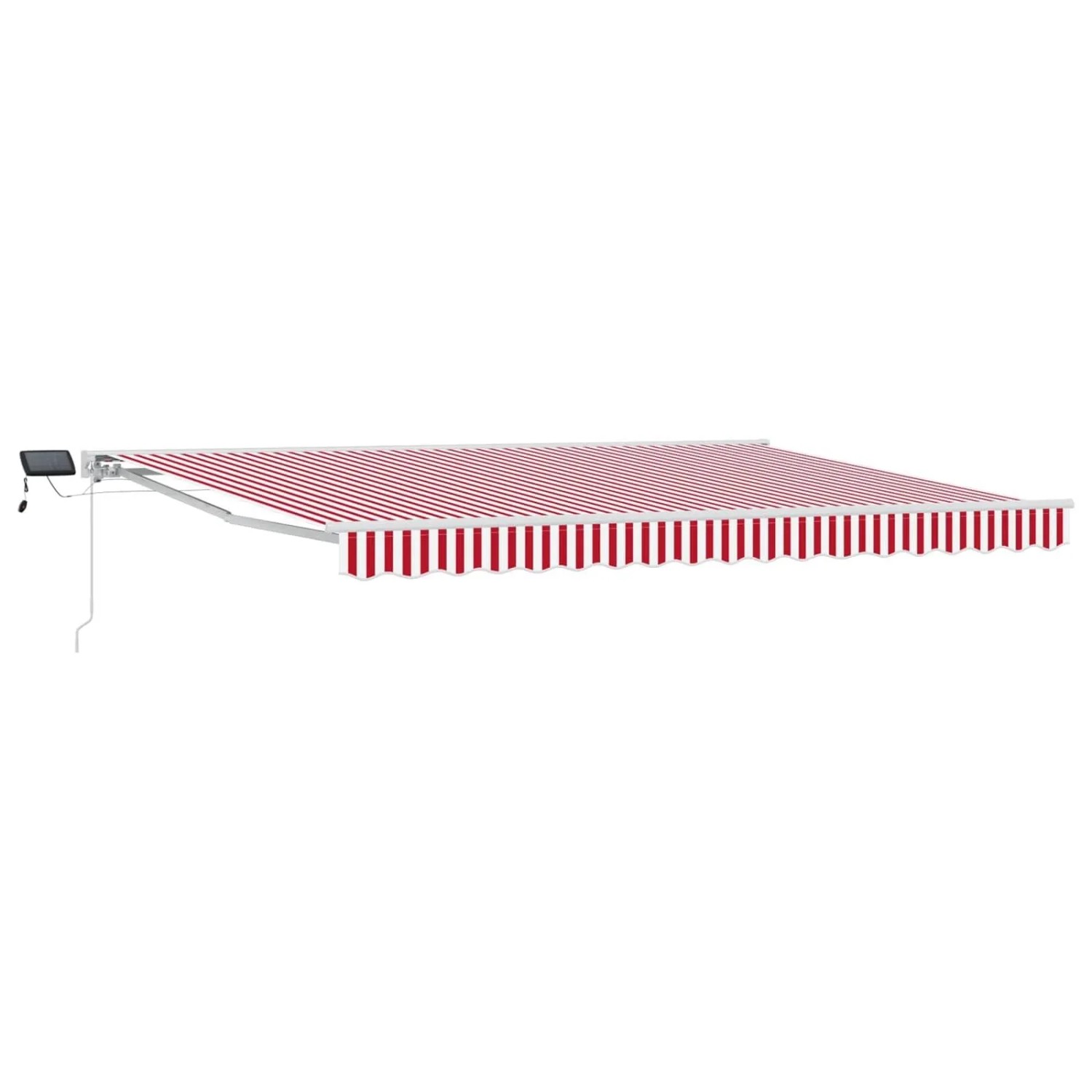 vidaXL Manueller Markisenrahmen mit LEDs Rot und Weiß 4,5 x 3 m 3420657