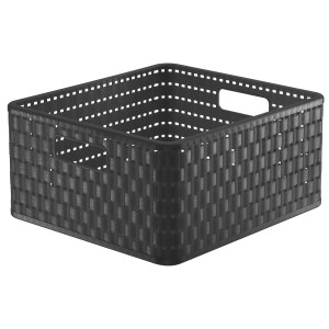 Rotho Korb Country Quadratisch 14 l Anthrazit