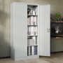 Jan Nowak Metallschrank Aktenschrank 90x185x40 cm mit Zylinderschloss und 4 Fachböden Grau_4