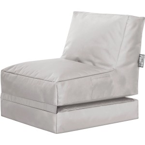 Grauer Sitting Point Sitzsack Twist Scuba (300 l) für Innen und Außen.