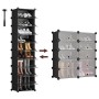 Modulares Sekey Schuhregal mit Stecksystem, hoch (10 Ebenen) und breit (5x2 Fächer) für flexible Schuhaufbewahrung. Inkl. Hammer.
