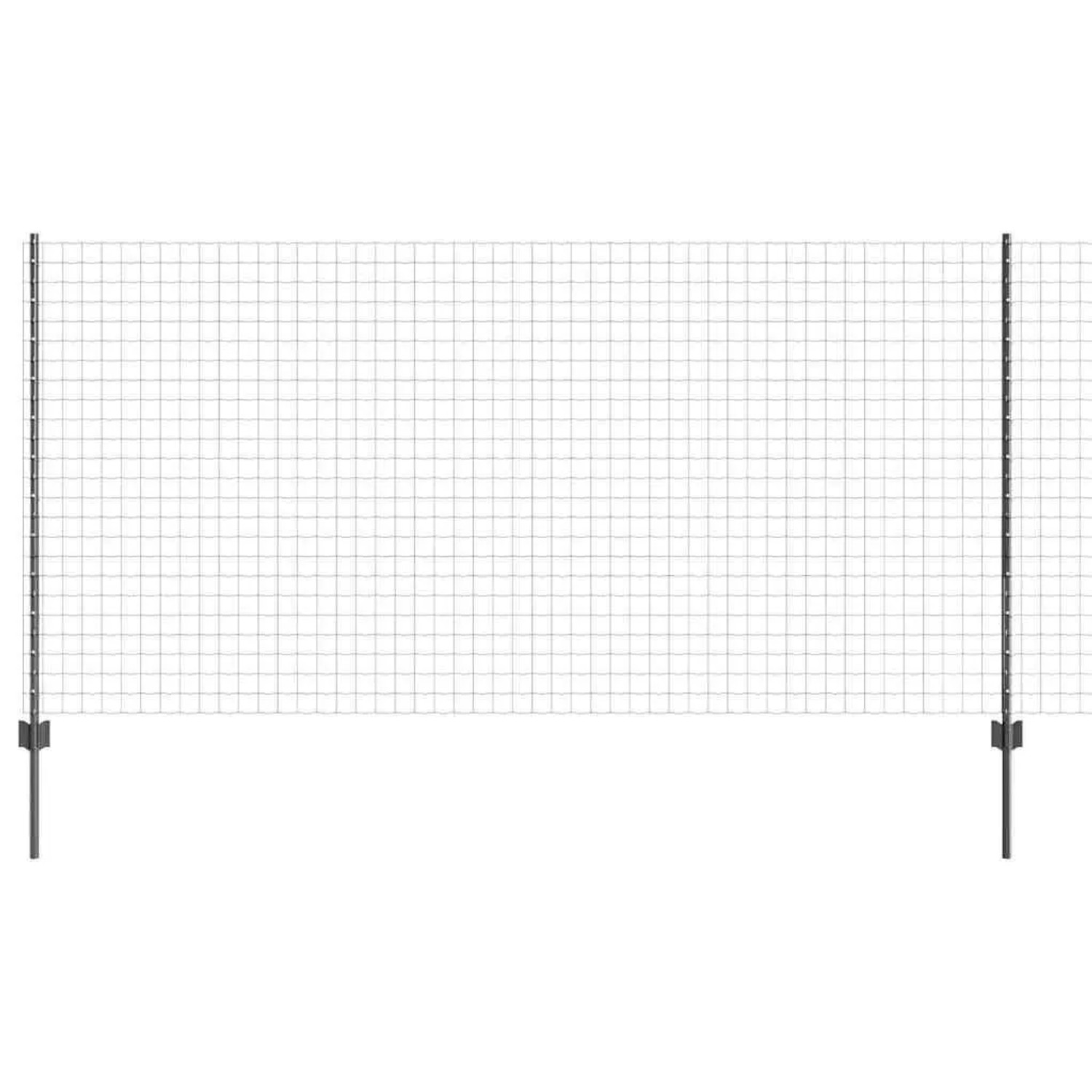 vidaXL Zaun mit Pfosten Grau 1,2 x 10 m Stahl und PVC 3336058 günstig online kaufen