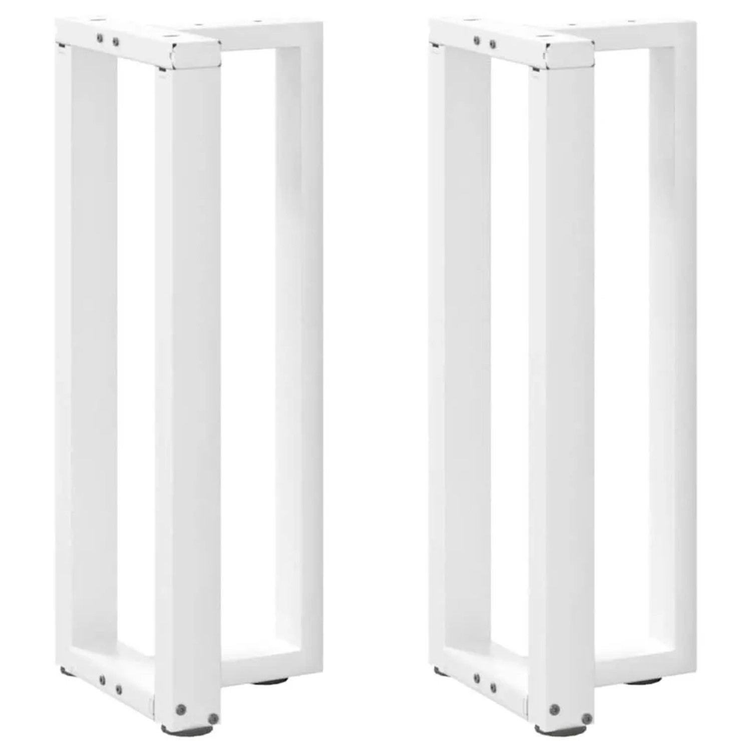vidaXL Konsolentischbeine T-Form 2 Stk Weiß 38x25x72-73 cm Stahl 4013045