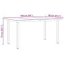 Schwarzer Gartentisch vidaXL, 150x90 cm, mit Glasplatte und Aluminiumgestell.