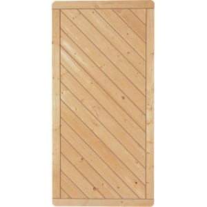 T & J Sichtschutzzaun Classic Diagonal, 90x180 cm, aus hellem, kesseldruckimprägniertem Holz.