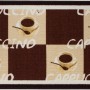 Teppichläufer Cappuccino, 67x180 cm, mit Kaffeetassen-Muster für Küche und Flur.